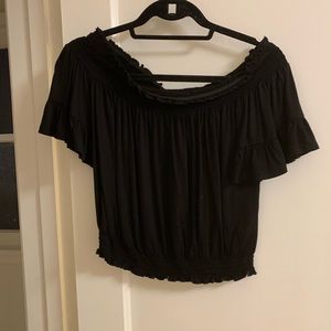 Off the shoulder black top